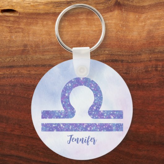 Schöne Libra Astrologie Signieren Personalisiert L Schlüsselanhänger (Rückseite)