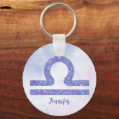 Schöne Libra Astrologie Signieren Personalisiert L Schlüsselanhänger (Vorderseite)