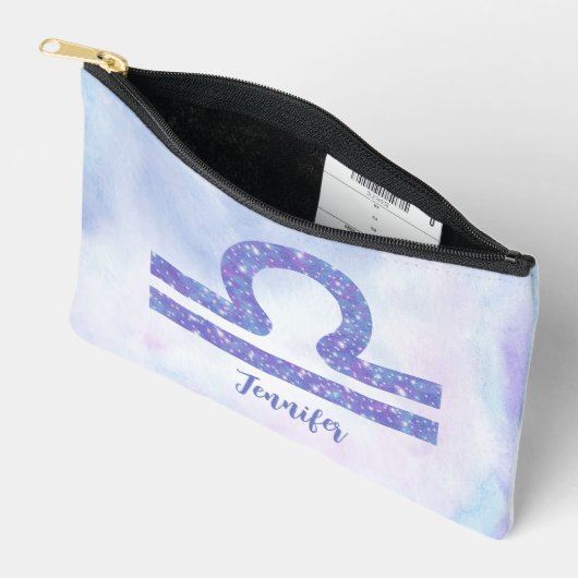 Schöne Libra Astrologie Signieren Personalisiert L Zubehörtasche (Offen)