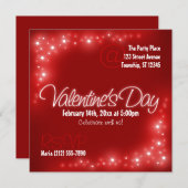 Schöne Lichter - Einladungen zum Roten Valentinsta (Vorne/Hinten)