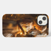 Schöne Lichter Fantasy Mädchen Pferd iPhone Hülle (Rückseite (Horizontal))