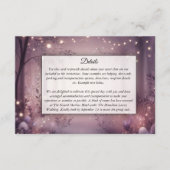 Schöne Lichter in Woodland glühende Hochzeit Begleitkarte (Vorderseite)