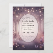 Schöne Lichter in Woodland glühende Hochzeit Einladung (Vorderseite)