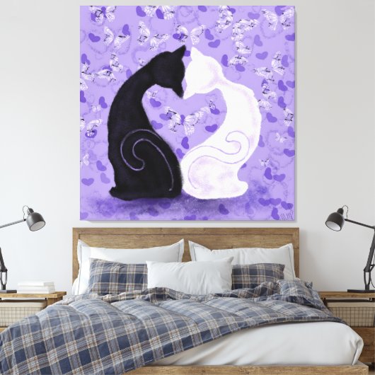 Schöne Liebe Canvas Print Leinwanddruck (Insitu (Schlafzimmer))