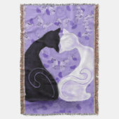 Schöne Liebe Cat Throw Blanket Decke (Vorderseite Vertikal)