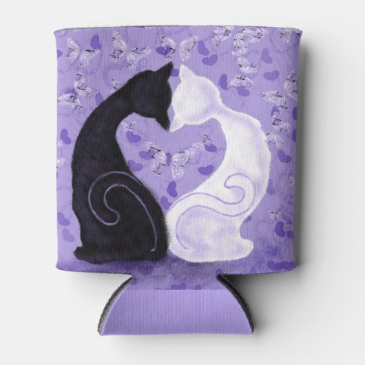 Schöne Liebe Cooler mit Cat Couple Dosenkühler (Vorderseite)