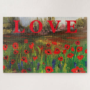 Schöne Liebe der Poppies verbreitet die Liebe Puzzle