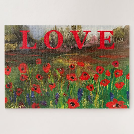 Schöne Liebe der Poppies verbreitet die Liebe Puzzle (Horizontal)
