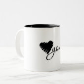 ** SCHÖNE LIEBE FÜR SIE** ZWEIFARBIGE TASSE (Vorderseite Links)