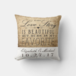 Schöne Liebe-Geschichte Hochzeit-Jubiläum-Kissen Kissen