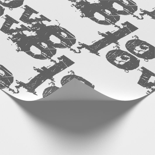 schöne LIEBE GRAU SCHWARZE Wrapping Paper Geschenkpapier (Ecke)