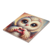 Schöne Liebe Herz Owl Fliese (Seite)