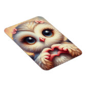 Schöne Liebe Herz Owl Magnet (Rechte Seite)