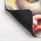 Schöne Liebe Herz Owl Mousepad (Ecke)