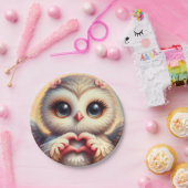 Schöne Liebe Herz Owl Pappteller (Party)