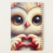 Schöne Liebe Herz Owl Planer (Rückseite)