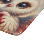 Schöne Liebe Herz Owl Schneidebrett (Ecke)