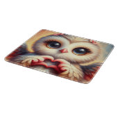 Schöne Liebe Herz Owl Schneidebrett (Ecke)