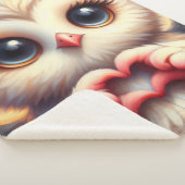 Schöne Liebe Herz Owl Sherpadecke (3/4)