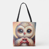 Schöne Liebe Herz Owl Tasche (Rückseite)