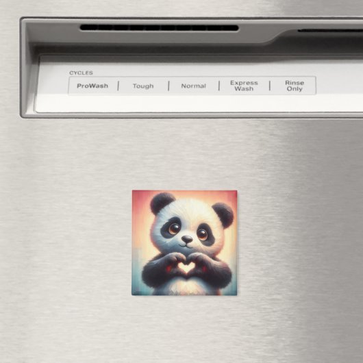Schöne Liebe Herz Panda Magnet (In Situ (Geschirrspüler))