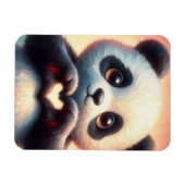 Schöne Liebe Herz Panda Magnet (Horizontal)
