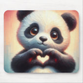 Schöne Liebe Herz Panda Mousepad (Vorne)