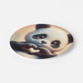 Schöne Liebe Herz Panda Pappteller (Schrägansicht)