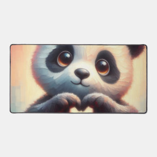 Schöne Liebe Herz Panda Schreibtischunterlage