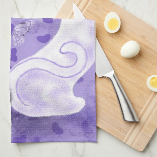 Schöne Liebe - Ihr Foto / Text / Name hinzufügen Geschirrtuch (Viertel Falte)