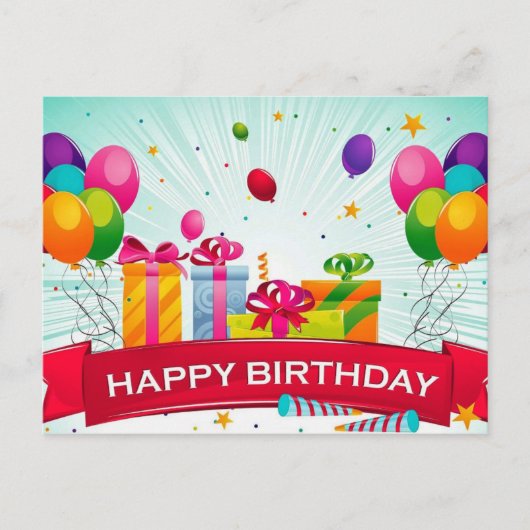 Schöne Liebe lila Happy Birthday Postkarte (Vorderseite)