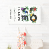 Schöne Liebe mit Blumen ist Liebe Gay Wedding Banner (Insitu)