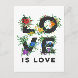 Schöne Liebe mit Blumen ist stolz auf die Liebe Postkarte
