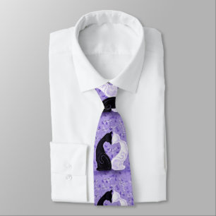 Schöne Liebe Neck Tie Cat Couple Krawatte