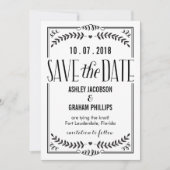 Schöne Liebe Save the Date Karte (Vorderseite)