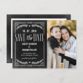 Schöne Liebe Save the Date Postkarte (Vorne/Hinten)