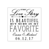 Schöne Liebe Story Typografy Hochzeits-Briefmarke Gummistempel (Prägung)