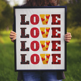 Schöne Liebe Valentine Kunst, Dichtung und Musik Poster