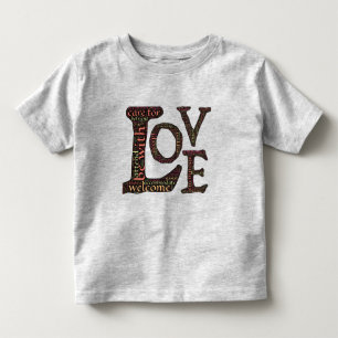 Schöne LIEBE WordArt - Verbreitung von Liebe und M Kleinkind T-shirt