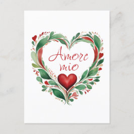 Schöne Liebe Wreath Italienische Farben Postkarte