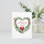Schöne Liebe Wreath Italienische Farben Postkarte (Stehend Vorderseite)