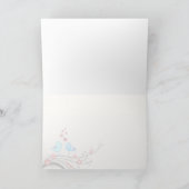 Schöne Liebesvögel Feiertagskarte (Innenseite)