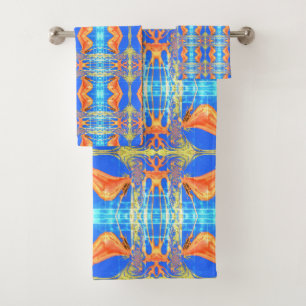 Schöne, liebevoll afrikanische Tribal Print Vektor Badhandtuch Set
