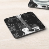 Schöne, liebevoll eingerichtete Guitar African Gra Getränkeuntersetzer (Linke Seite)