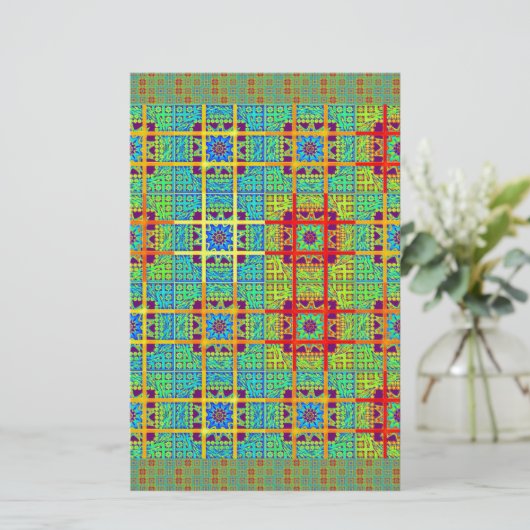 Schöne, liebevoll gestaltete Maya-Ethan Print Vekt Briefpapier (Stehend Vorderseite)