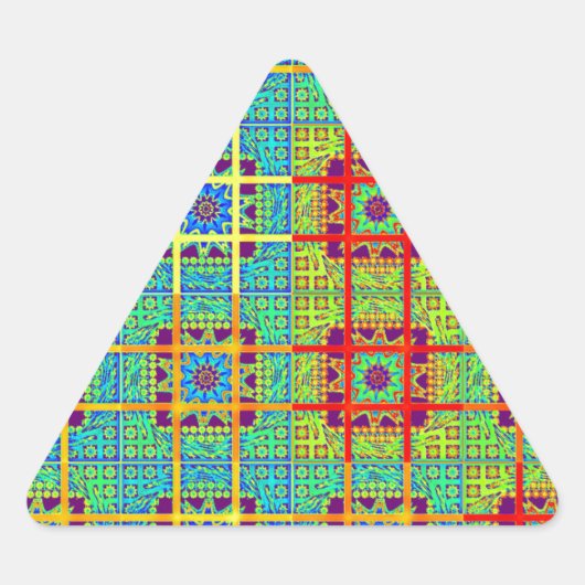 Schöne, liebevoll gestaltete Maya-Ethan Print Vekt Dreieckiger Aufkleber (Vorderseite)