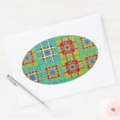 Schöne, liebevoll gestaltete Maya-Ethan Print Vekt Ovaler Aufkleber (Umschlag)