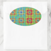 Schöne, liebevoll gestaltete Maya-Ethan Print Vekt Ovaler Aufkleber (Tasche)