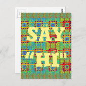 Schöne, liebevoll gestaltete Maya-Ethan Print Vekt Postkarte (Vorne/Hinten)