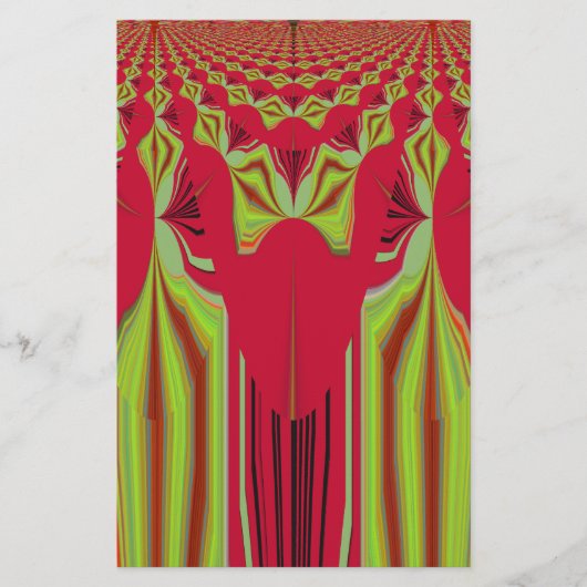 Schöne, liebevoll rote und gelbe afrikanische Trib Briefpapier (Vorderseite)